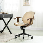 Leatherette Adjustable Swivel Office Chair with Armrests – product view