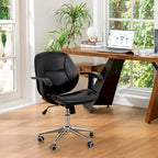 Leatherette Adjustable Swivel Office Chair with Armrests – product view
