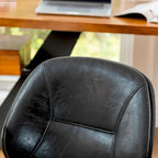 Leatherette Adjustable Swivel Office Chair with Armrests – product view