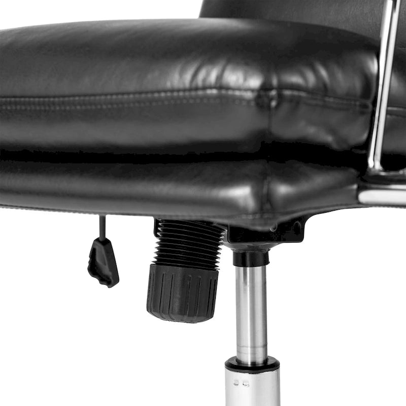 Leatherette Adjustable Swivel Office Chair with Armrests – product view