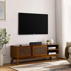 Modern Rattan TV Stand for TVs up to 165.1 cm – product view