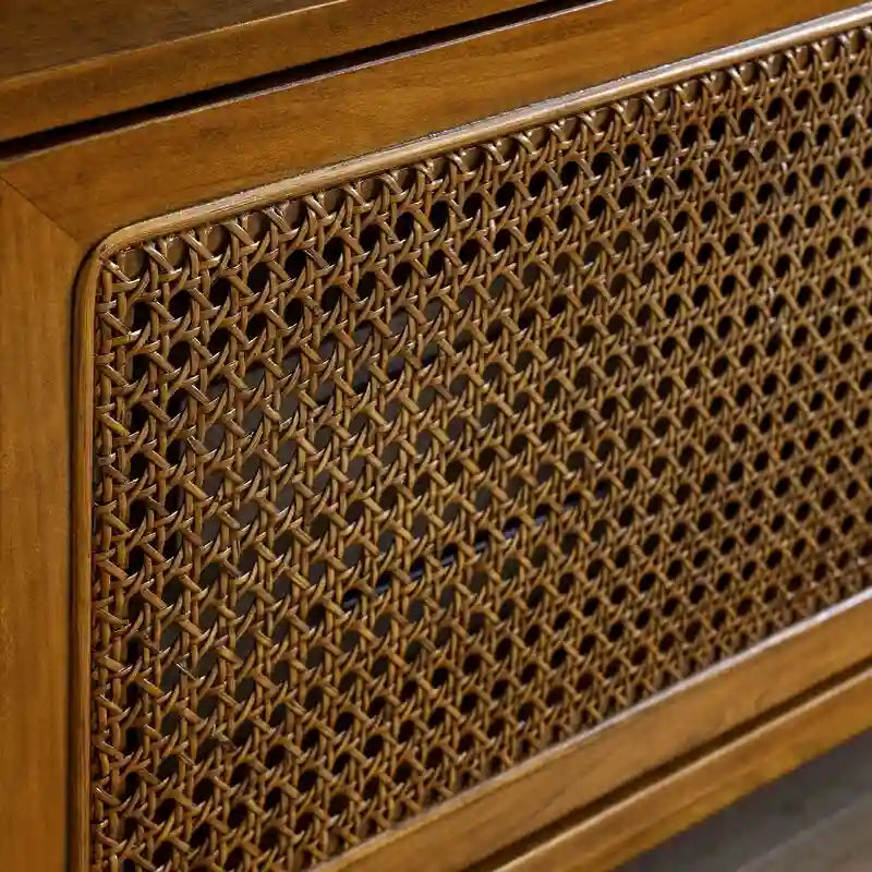Modern Rattan TV Stand for TVs up to 165.1 cm – product view