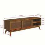 Modern Rattan TV Stand for TVs up to 165.1 cm – product view