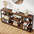Console Table with 5-Tier Open Storage Shelves, 180 cm Wide – product view