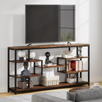 Console Table with 5-Tier Open Storage Shelves, 180 cm Wide – product view
