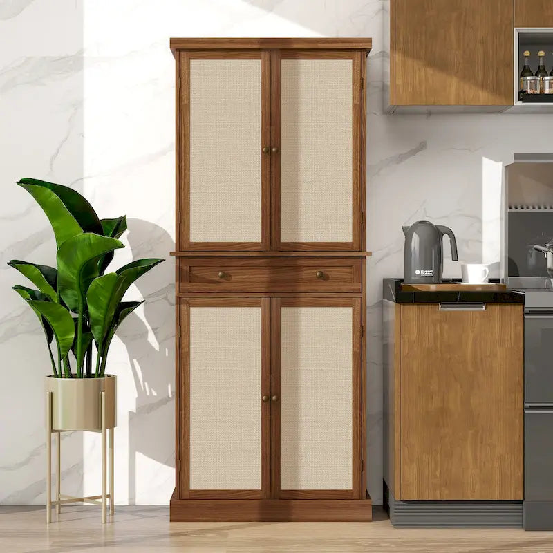 Storage Cabinet with 4 Doors, 1 Drawer and 4 Adjustable Shelves – product view