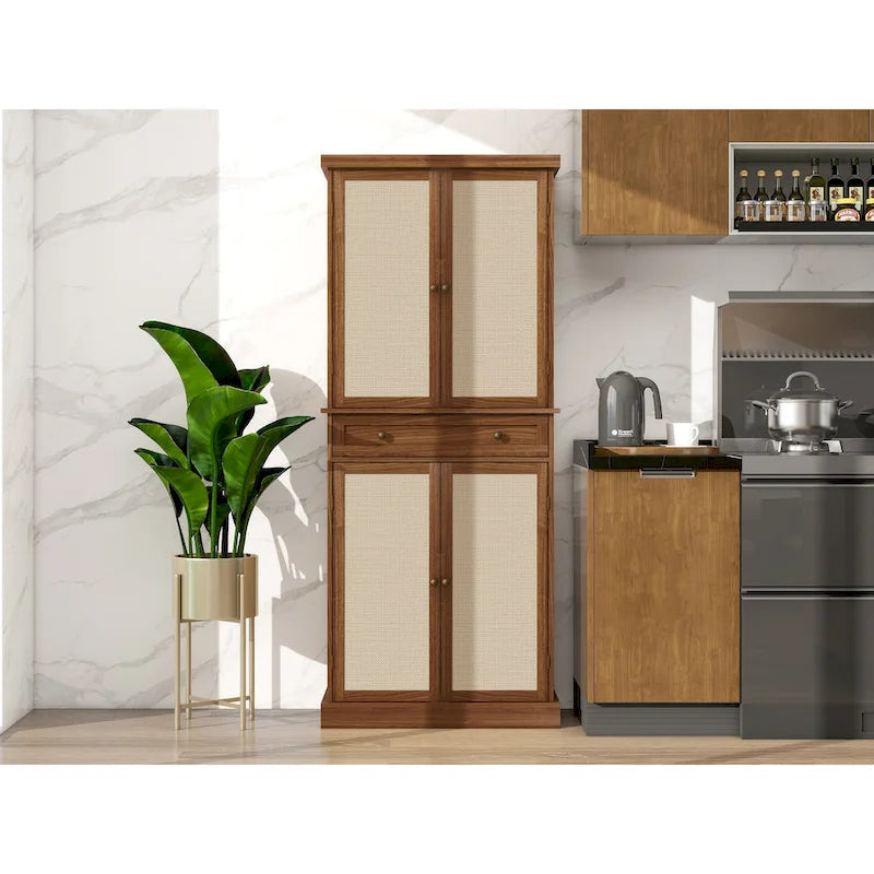 Storage Cabinet with 4 Doors, 1 Drawer and 4 Adjustable Shelves – product view