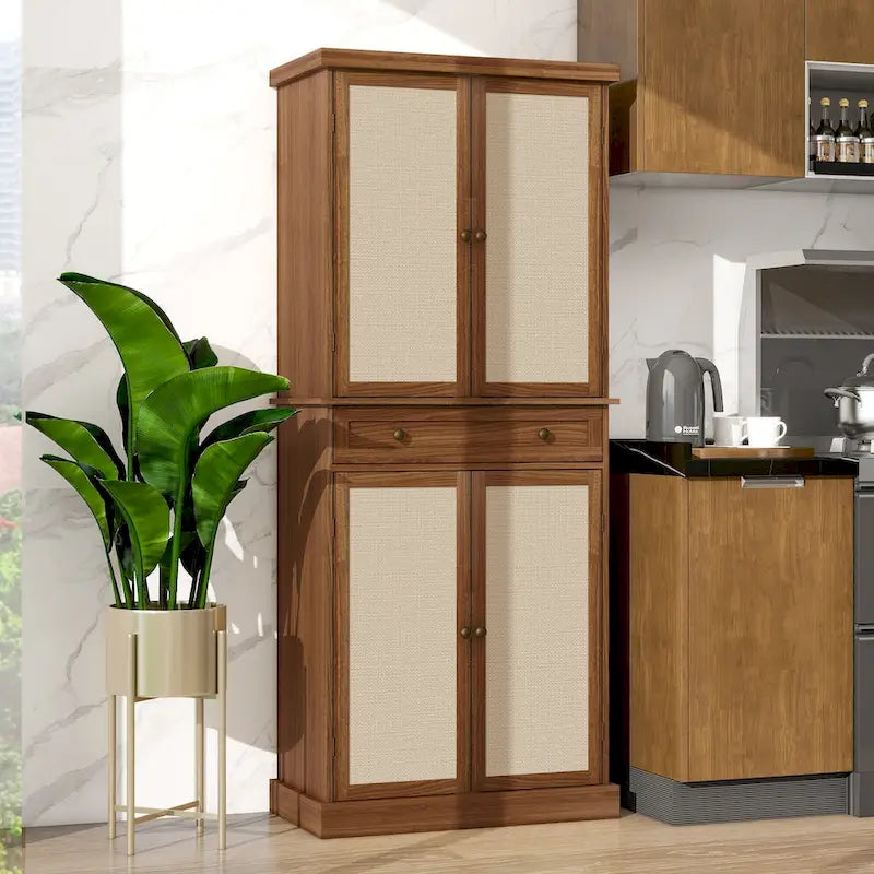 Storage Cabinet with 4 Doors, 1 Drawer and 4 Adjustable Shelves – product view