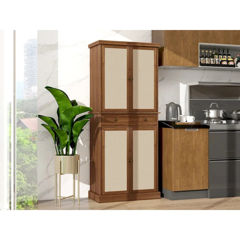 Storage Cabinet with 4 Doors, 1 Drawer and 4 Adjustable Shelves – product view