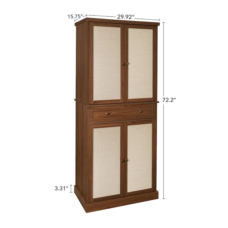 Storage Cabinet with 4 Doors, 1 Drawer and 4 Adjustable Shelves – product view