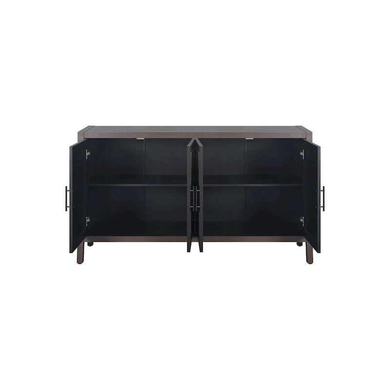 Accent Cabinet 4 Door Wooden Twill Sideboard Storage Cabinet – product view