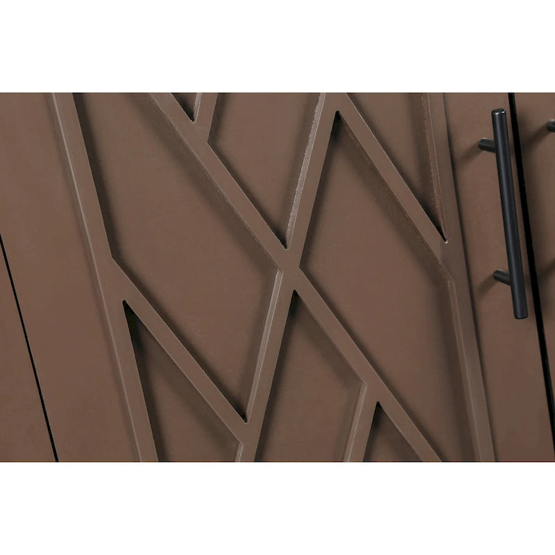 Accent Cabinet 4 Door Wooden Twill Sideboard Storage Cabinet – product view