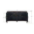 Accent Cabinet 4 Door Wooden Twill Sideboard Storage Cabinet – product view