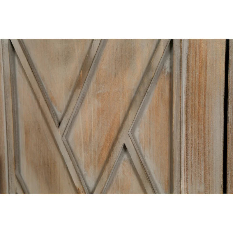 Accent Cabinet 4 Door Wooden Twill Sideboard Storage Cabinet – product view