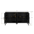Accent Cabinet 4 Door Wooden Twill Sideboard Storage Cabinet – product view