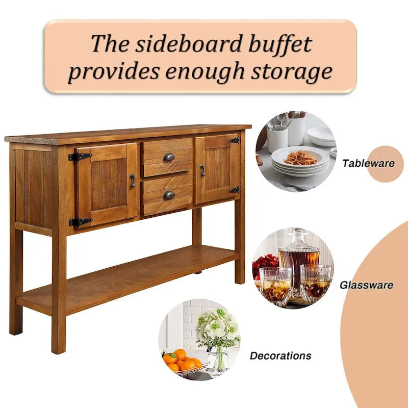 Sideboard Console Table with 2 Drawers, 121.9 cm Wide – product view