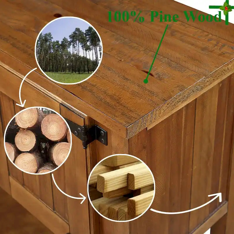Sideboard Console Table with 2 Drawers, 121.9 cm Wide – product view