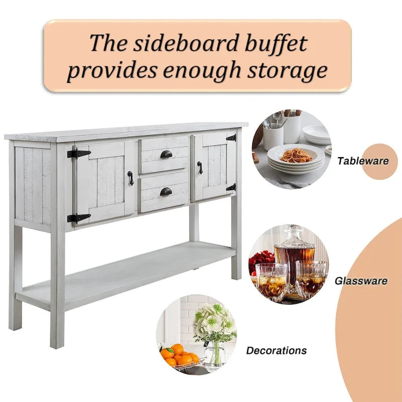 Sideboard Console Table with 2 Drawers, 121.9 cm Wide – product view